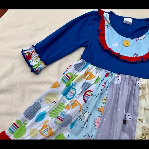 NWT Chicken Patchwork Blue Boutique Set - Picture 5 of 6